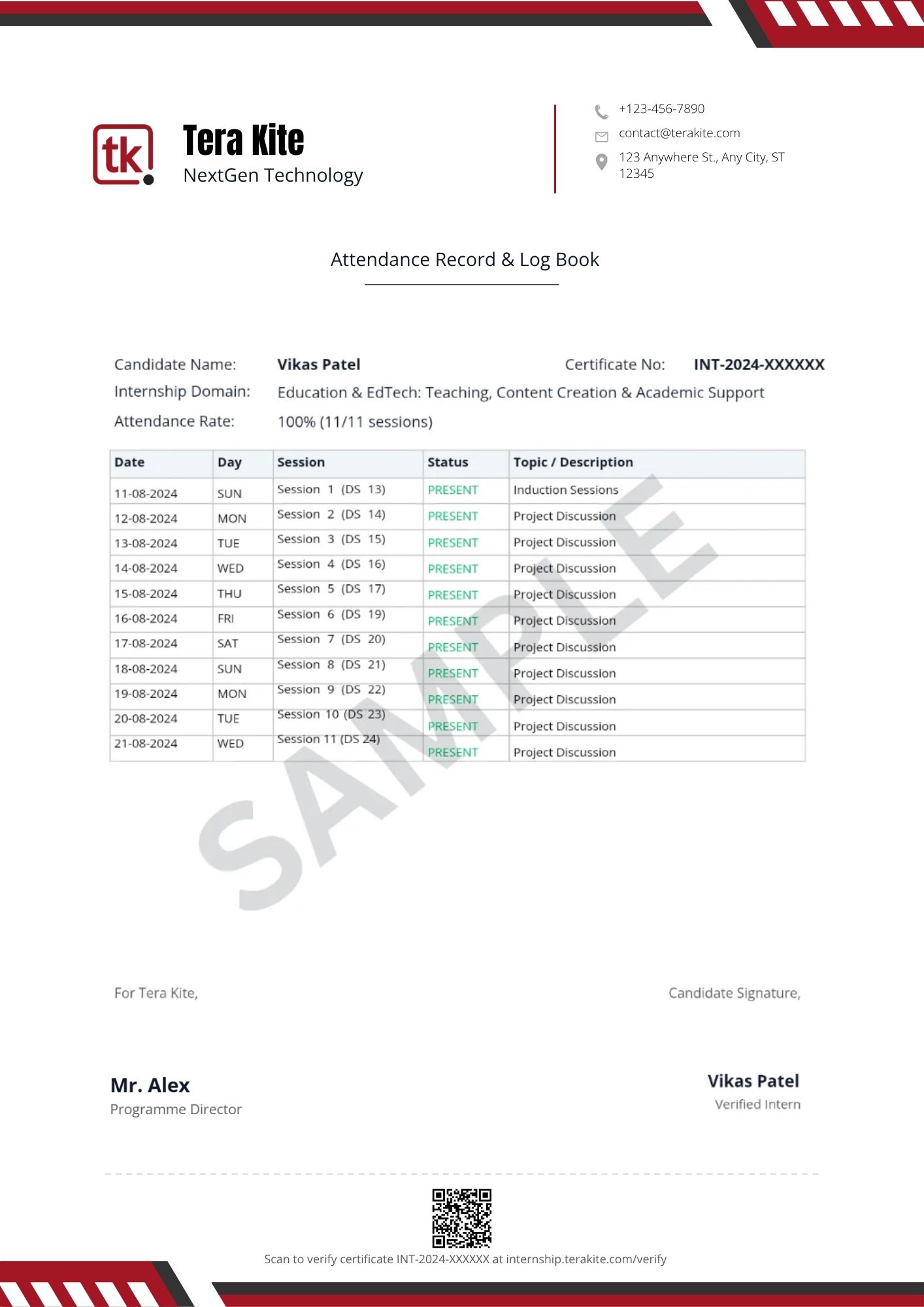 Attendance Log Report